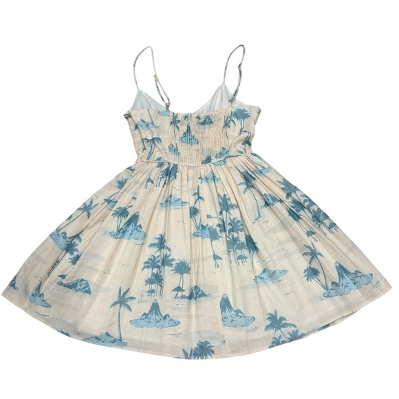 Gianni Bini x DANNIJO Kona Linen Palm Print Mini Dress Light Blue Ivory NWT - Picture 16 of 16